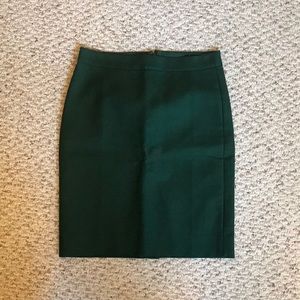 Jcrew No. 2 double serge pencil skirt in green